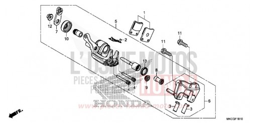 MACHOIRE DE FREIN DE PARKING GL1800DAL de 2020